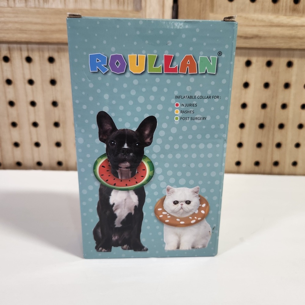 L Dog Recovery Inflatable Collars‎ Soft Donut Collar for Dogs After Surger